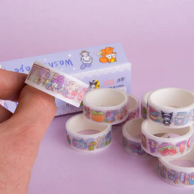 چسب نواری مدل واشی طرح ملودی و کرومی عرض 1.5سانتی متر بسته 10 عددی