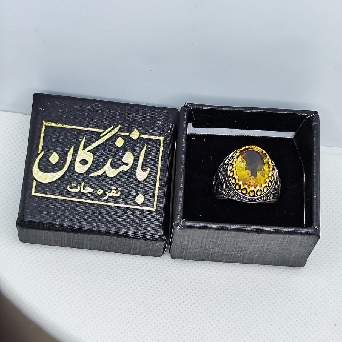 انگشتر نقره مردانه نقره جات بافندگان مدل سنگ الکساندریت کد 399