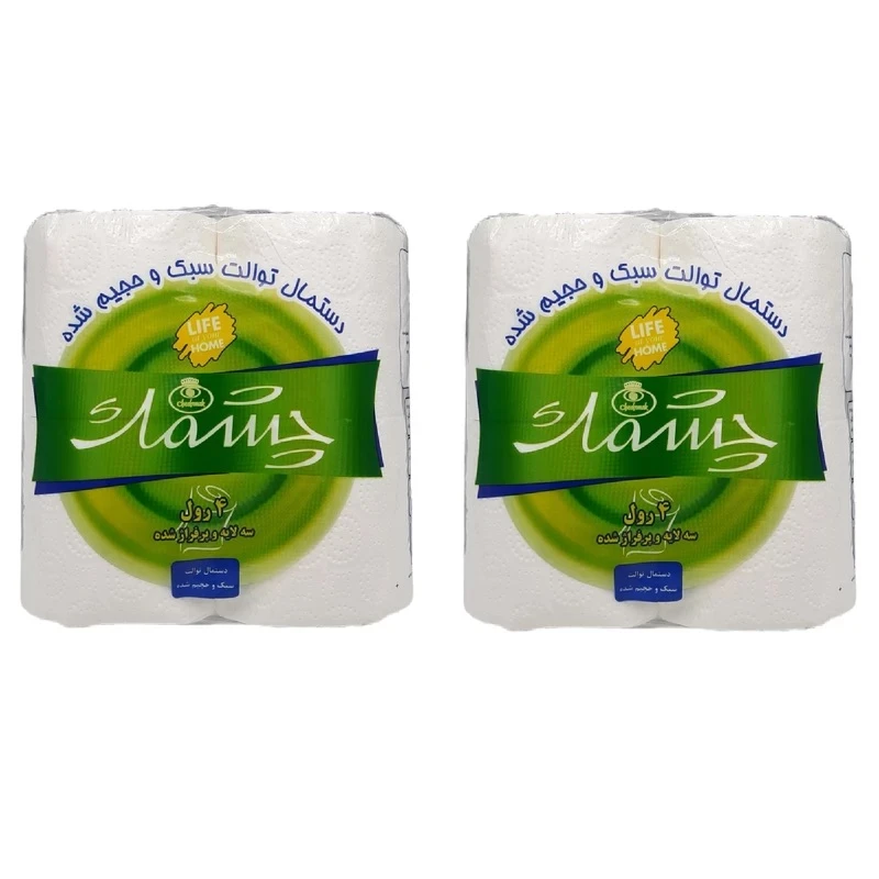 عکس شماره 2 : دستمال توالت چشمک مدل 11 بسته 8 عددی