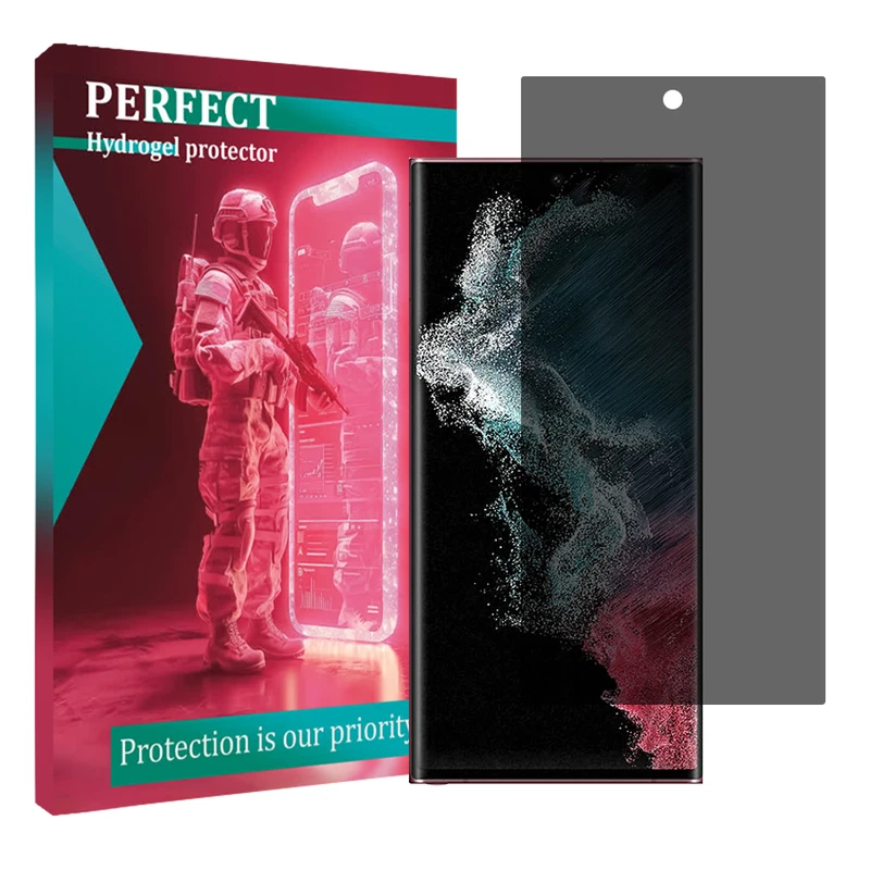 محافظ صفحه نمایش حریم شخصی پرفکت مدل Toughمناسب برای گوشی موبایل سامسونگ Galaxy S22 Ultra 5G