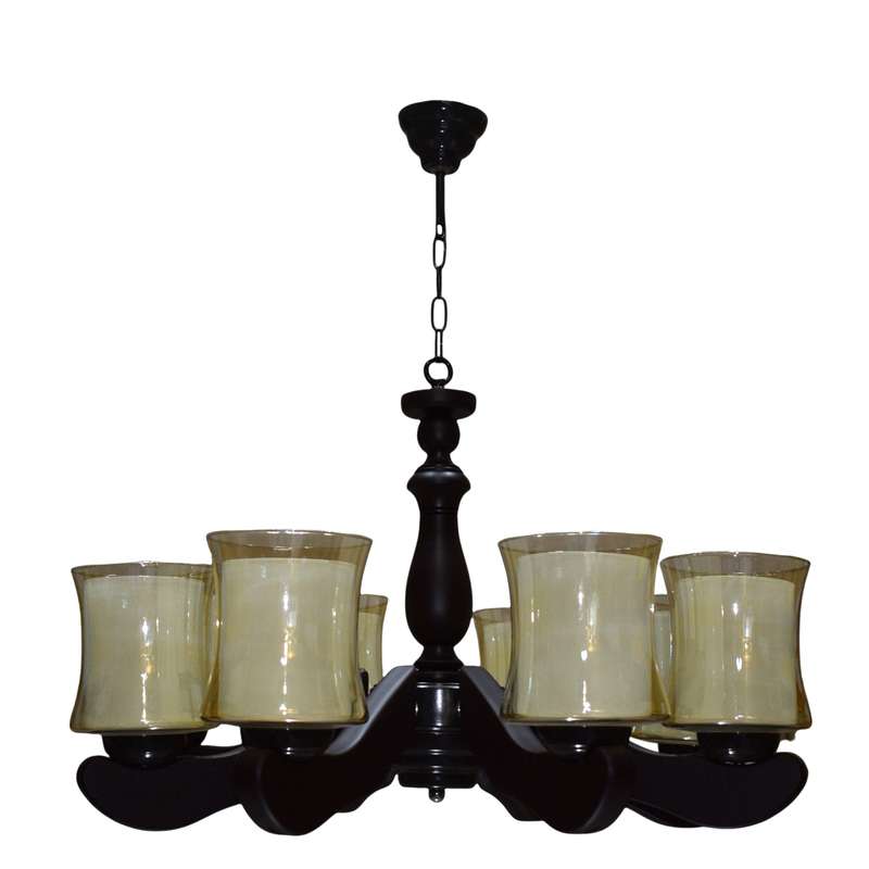 لوستر چوبینه 8 شعله کد C119/8