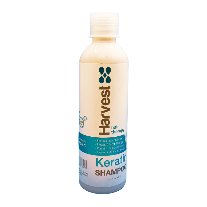شامپو تقویت کننده و ترمیم کننده مو هاروست مدل Keratin حجم 300 میلی لیتر
