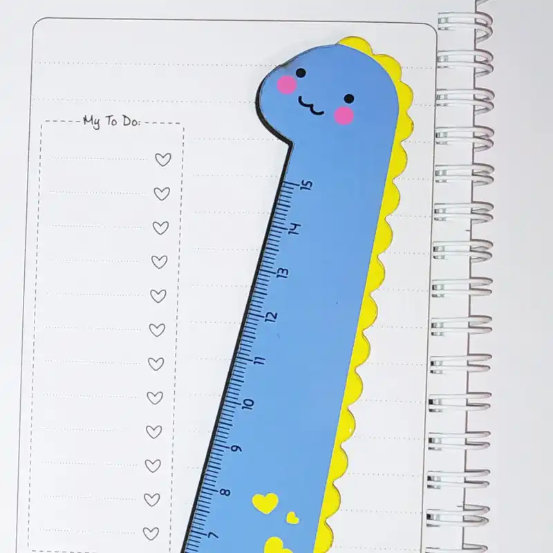 خط کش 15 سانتی متر مدل فانتزی طرح دایناسور کیوت