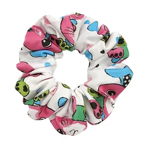 کش مو دخترانه مدل اسکرانچی طرح خرگوش كد KSH595