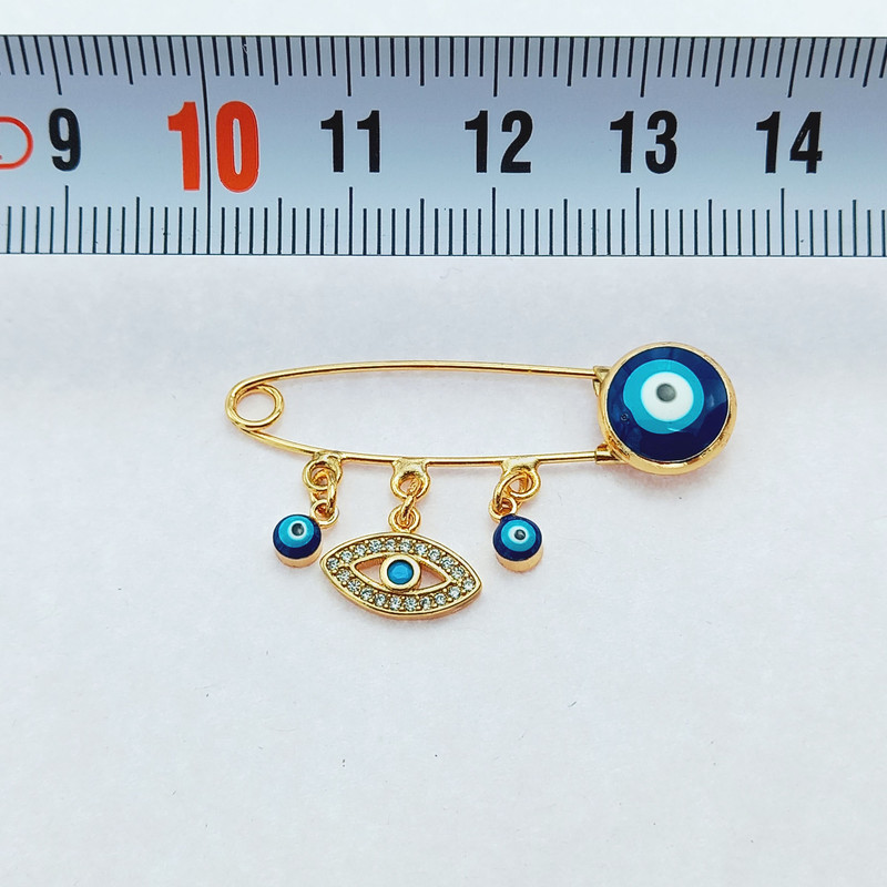 سنجاق سینه زنانه وای اس ایکس طرح چشم نظر مدل 128SNG