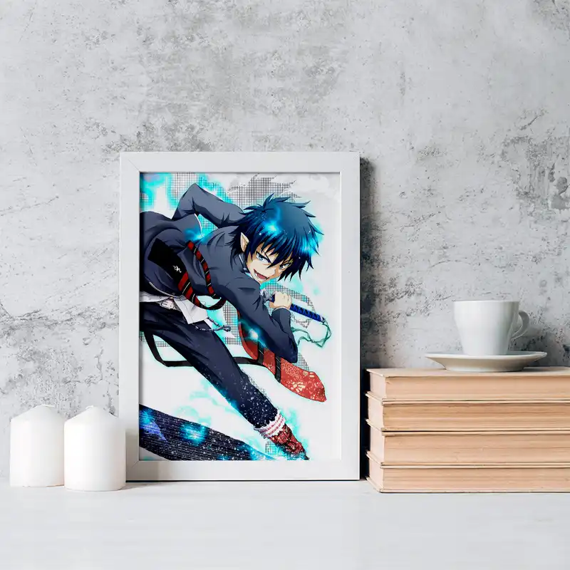 تابلو خندالو مدل رین انیمه جنگیر آبی کد 16382