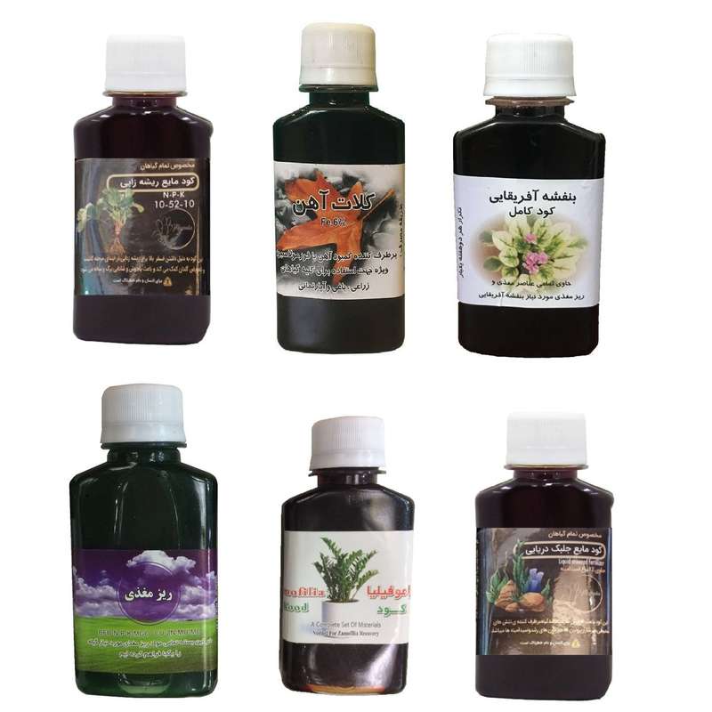 کود مایع فسفر ریشه زایی 10-52-10 و کلات آهن و بنفشه آفریقایی و ریز مغذی و زاموفیلیا و جلبک دریایی مدل life drope حجم 120 میلی لیتر