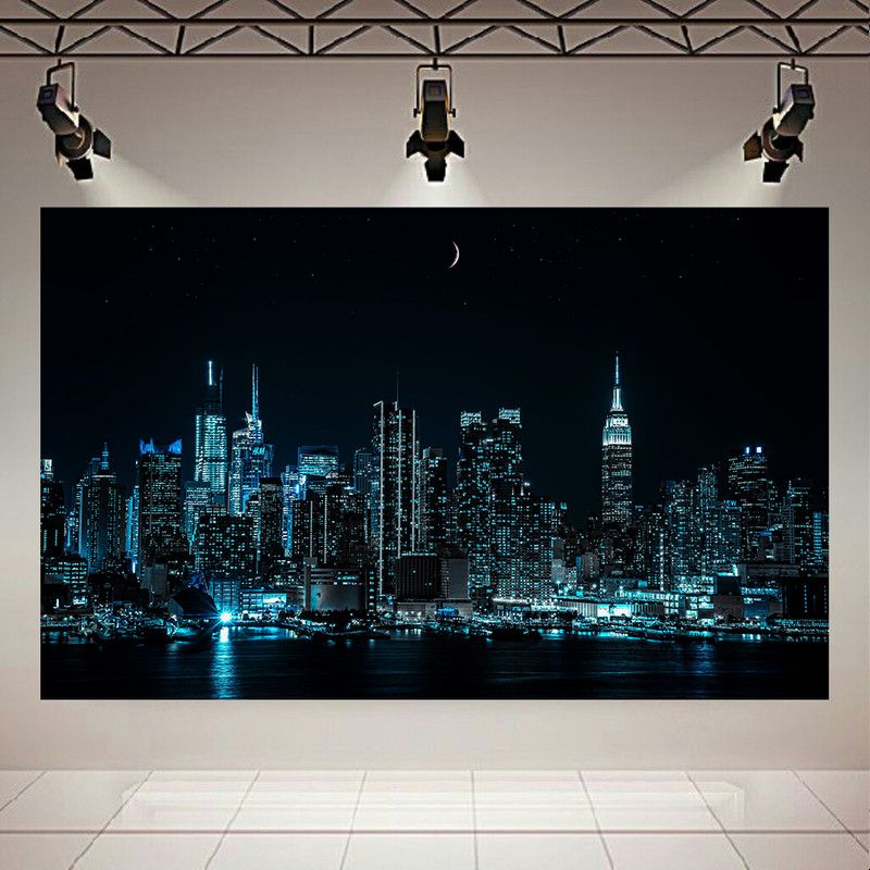 استیکر طرح نمای شهر نیویورک مدل شب کد AR1262