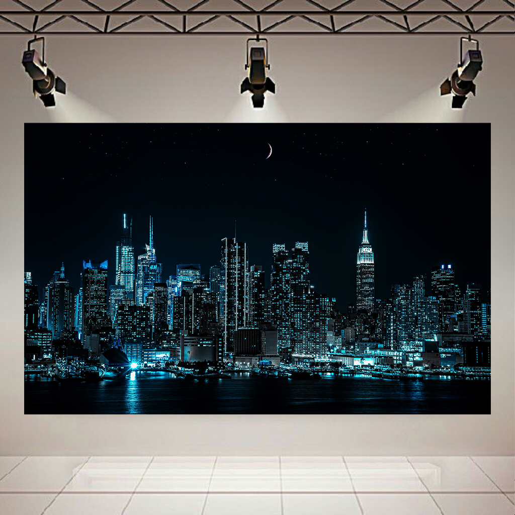 پوستر طرح نمای شهر نیویورک مدل شب کد AR23220
