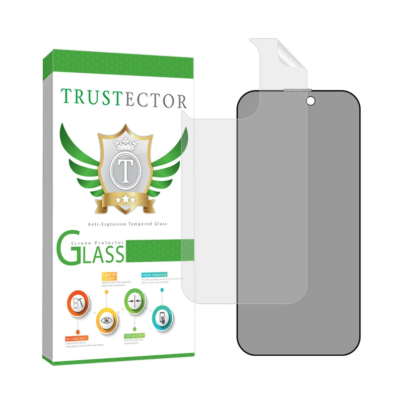 محافظ صفحه نمایش تراستکتور مدل FULLPRIVNANOT مناسب برای گوشی موبایل اپل iPhone 15 Pro Max به همراه محافظ پشت گوشی