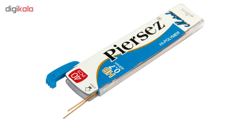 نوک مداد نوکی HB پییرسز کد PZB0128 مدل متال قطر 0.7 میلی متر بسته 6 عددی