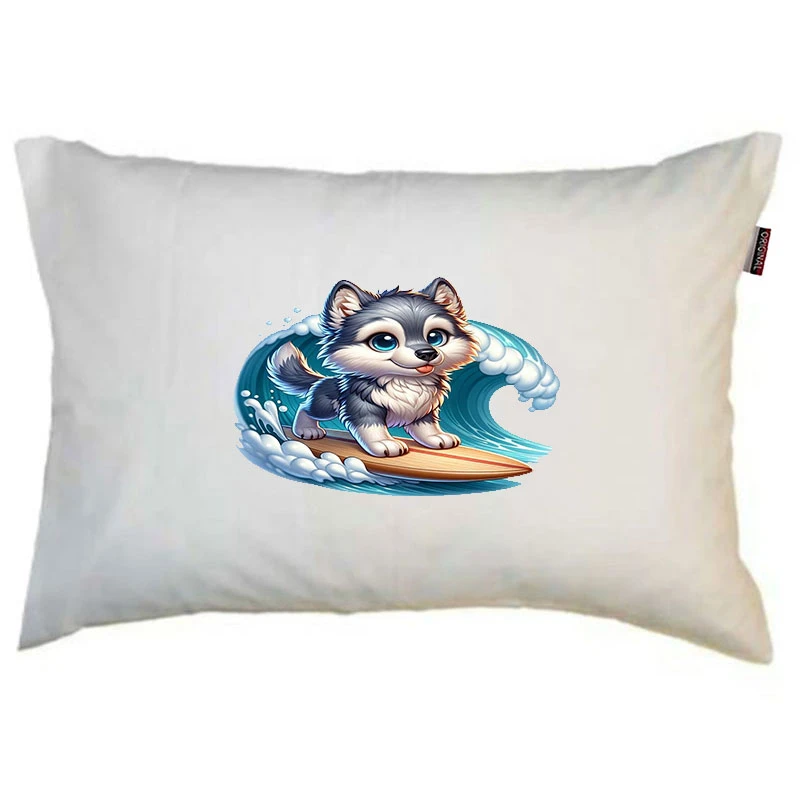 بالش کودک ناریکو مدل پسرانه طرح بچه گرگ موج سوار کد 0684