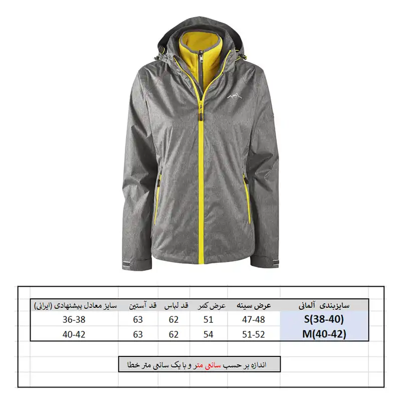 کاپشن کوهنوردی زنانه مدل Cr2025YGr