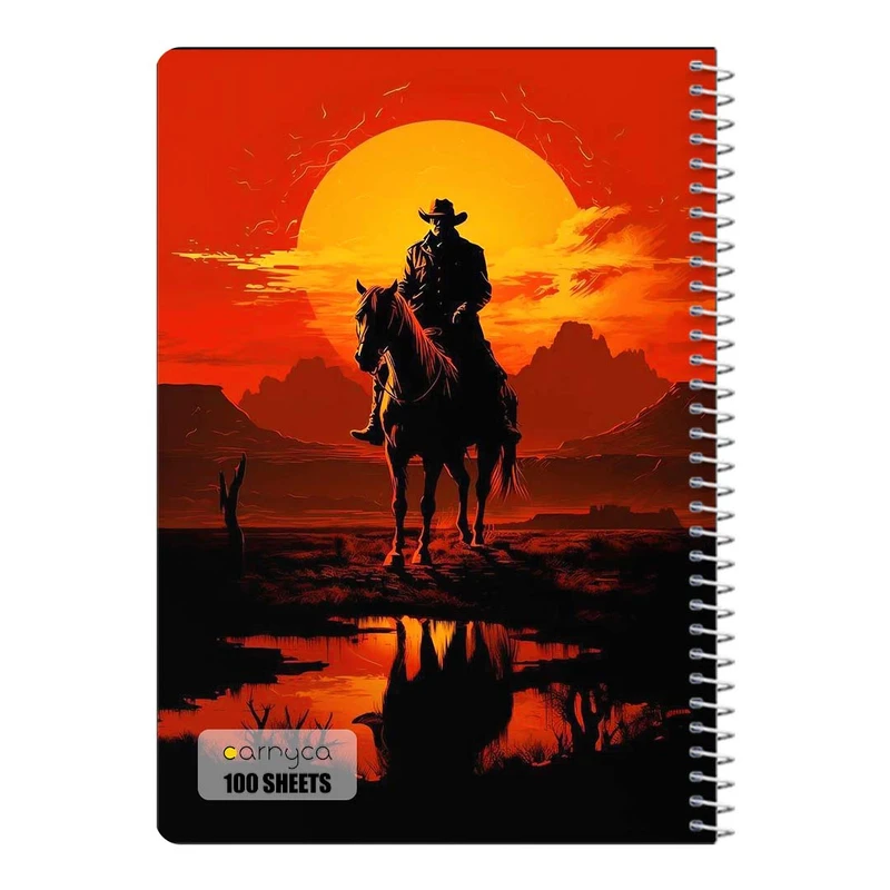 دفتر مشق 100 برگ سیمی کارنیکا طرح رد دد Red Dead Redemption کد 41141