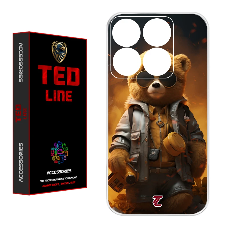 کاور تد لاین طرح خرس جنگی کد 1103 مناسب برای گوشی موبایل شیائومی Mi 14T / 14T Pro
