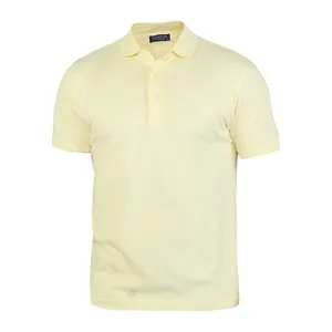 پولوشرت آستین کوتاه مردانه مدل جودون ساده رنگ لیمویی