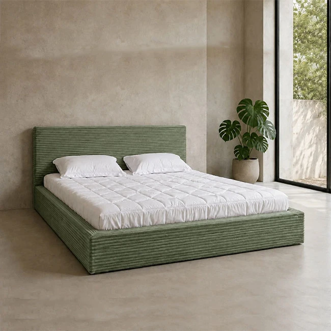 تخت‌خواب تمام فوم دو نفره مدل مارشمالو مینیمال زیپی سایز 160 * 200 سانتی‌متر
