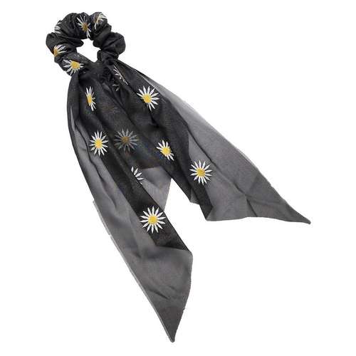 کش مو زنانه مدل اسکرانچی طرح بابونه دنباله دار کد JL90