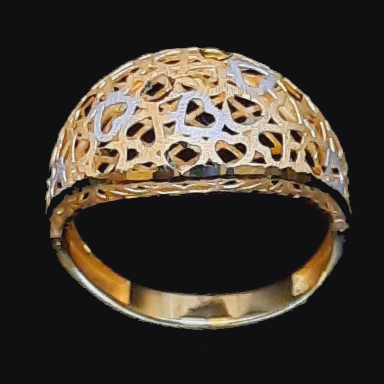 انگشتر طلا 18 عیار زنانه گالری یارطلا مدل فیوژن کد ANFAVA01