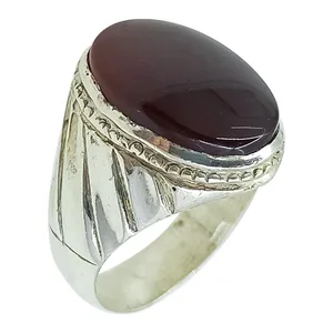 انگشتر نقره مردانه سلین کالا مدل عقیق کد ce-As248
