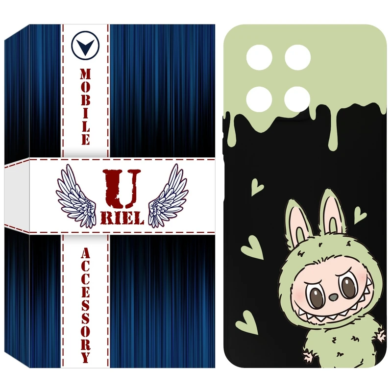 کاور یوریل قاب مدل KSH کد 132 طرح عروسک لبوبو مناسب برای گوشی موبایل آنر X6A / X6A Plus