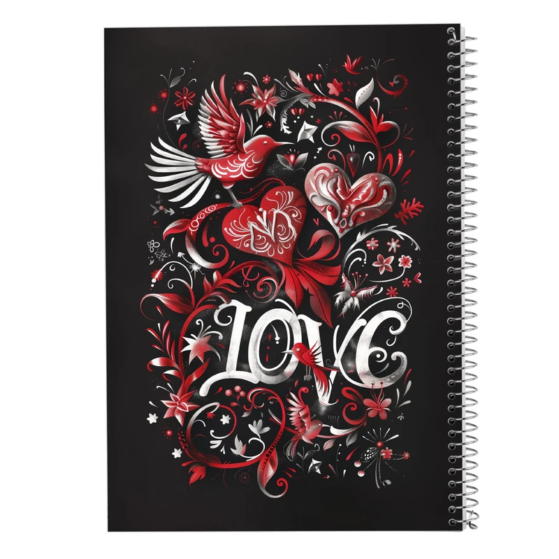 دفتر مشق 100 برگ مدوپد مدل عاشقانه love کد DF14240