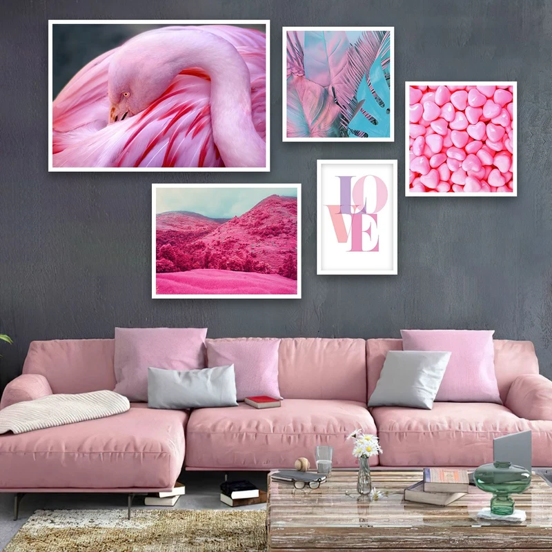 تابلو بکلیت طرح مدرن طبیعت مدل شاین اکلیلی W-774 مجموعه 5 عددی