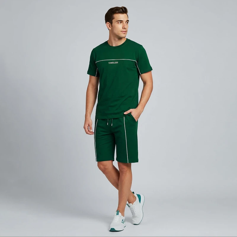 ست تی‌شرت آستین کوتاه و شلوارک راحتی مردانه مادر مدل ENZO