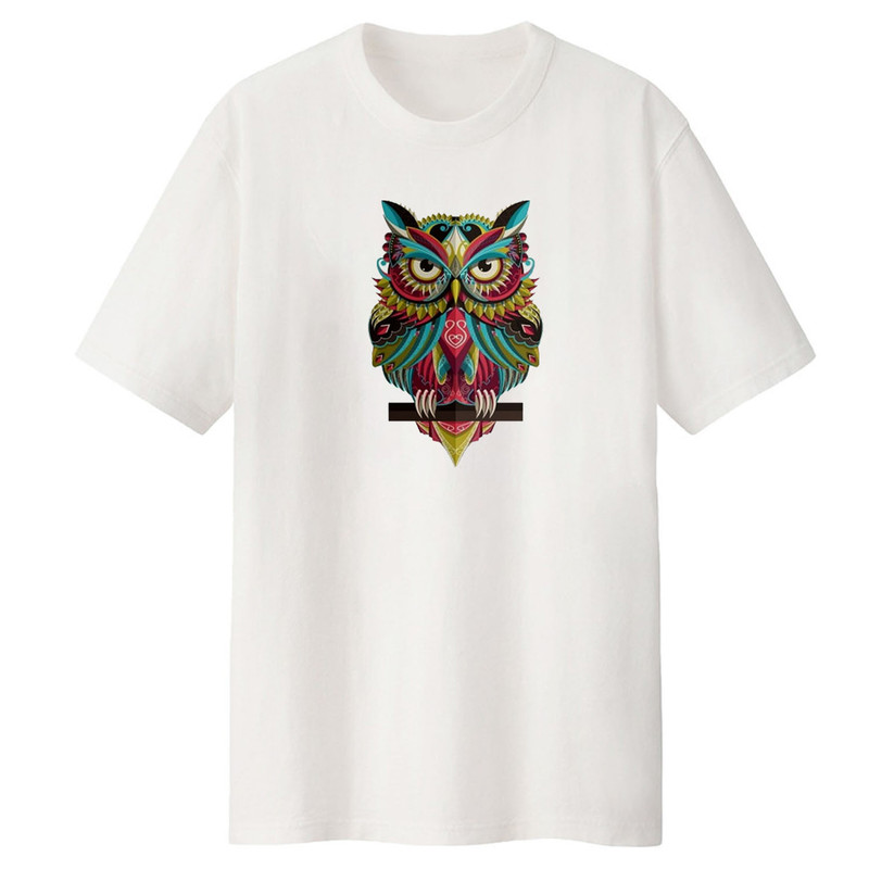 تی شرت لانگ آستین کوتاه مردانه مدل owl کد LL306 S