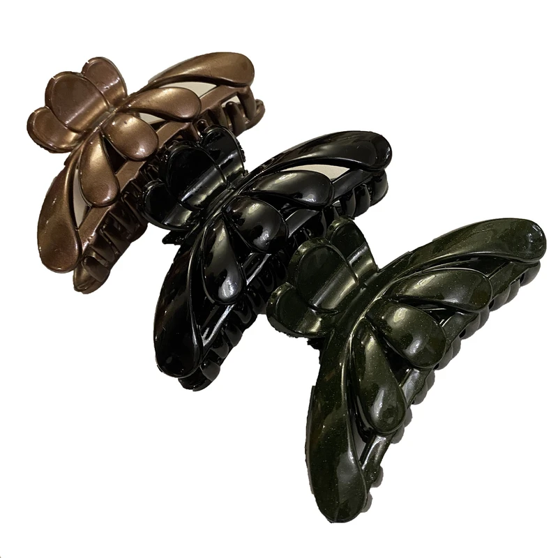 کلیپس مو زنانه مدل صدف 456G مجموعه 3 عددی