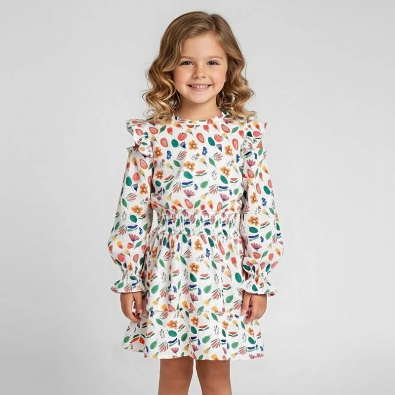 پیراهن آستین بلند دخترانه تیتیش مدل 2471617