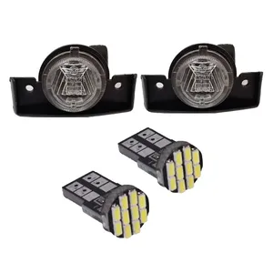 چراغ پلاک خودرو قطعه سازان کبیر مدل EK-405WHT-30941 مناسب برای پژو 405 به همراه لامپ مجموعه 4 عددی