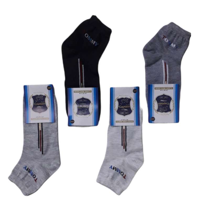 جوراب مدل 1369ساق کوتاه بسته 4 عددی