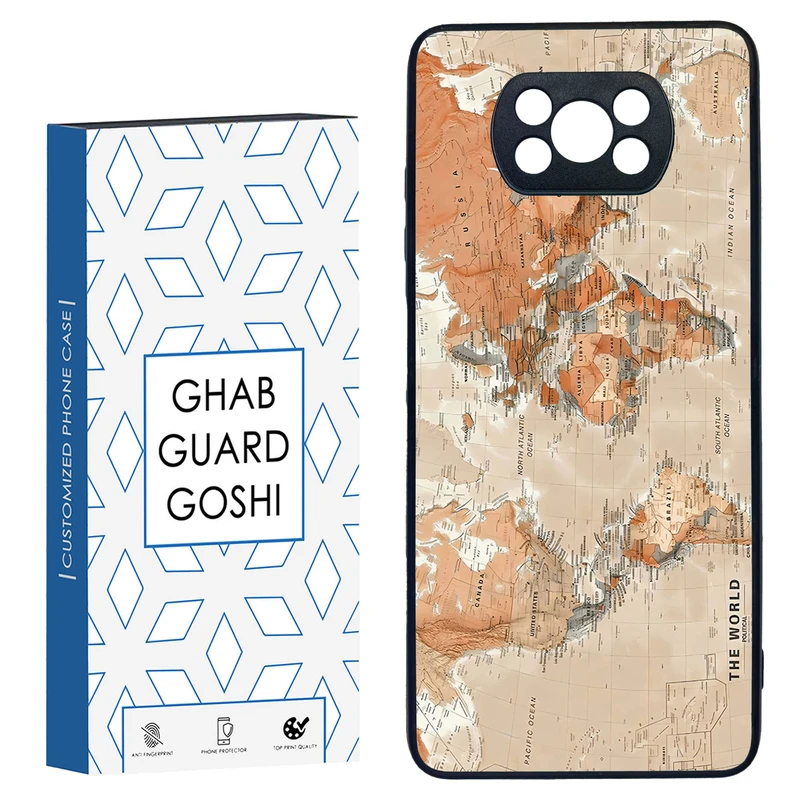 کاور قاب گارد گوشی طرح نقشه کد TPU-081 مناسب برای گوشی موبایل شیائومی POCO X3 / X3 PRO / X3 NFC