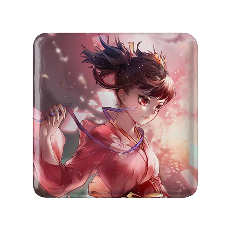 مگنت خندالو طرح مومی انیمه کابانری (Kabaneri) مدل مربعی کد 35989