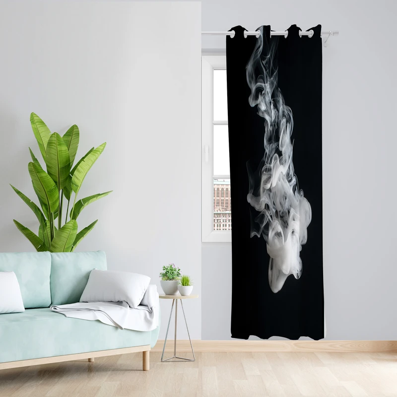 پرده طرح دود مدل مخمل پانچی کد 2101 z سایز 140x200 سانتی متر