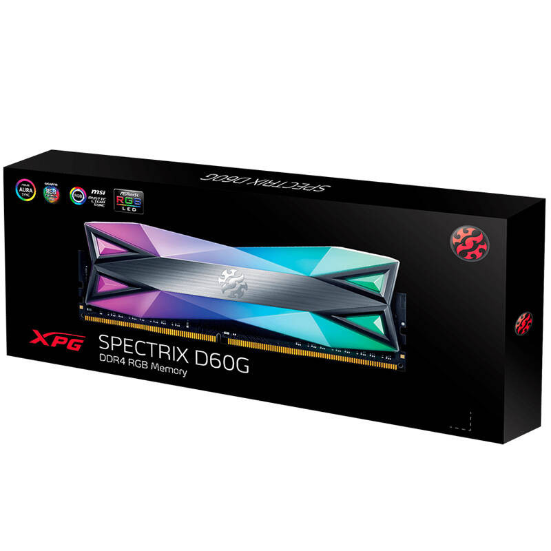 رم دسکتاپ DDR4 تک کاناله 3600 مگاهرتز CL18 ای دیتا ایکس پی جی مدل SPECTRIX D60G ظرفیت 8 گیگابایت