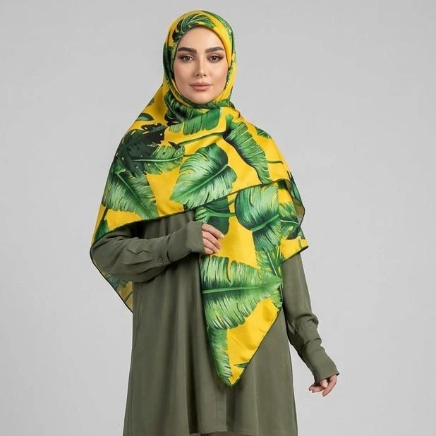 روسری زنانه مدل نخی کجراه پاییزه دست دوز کد 1424