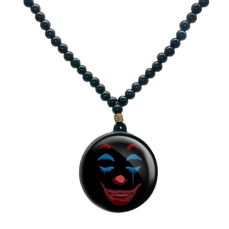 گردنبند پرمانه طرح جوکر کد pmd.449 مدل دو طرفه