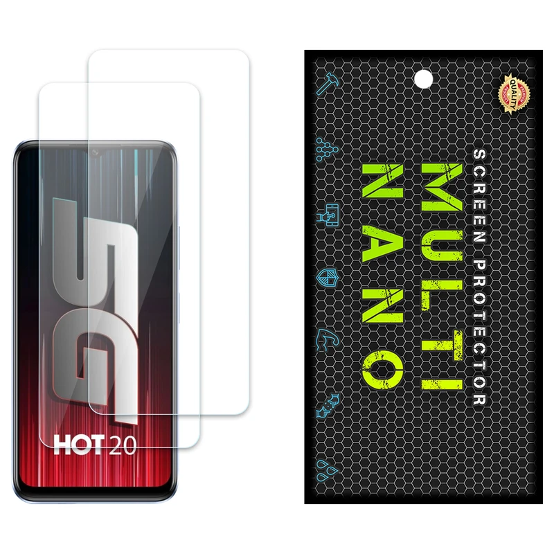 محافظ صفحه نمایش مولتی نانو مدل X-S2N مناسب برای گوشی موبایل اینفینیکس Hot 20 5G بسته دو عددی