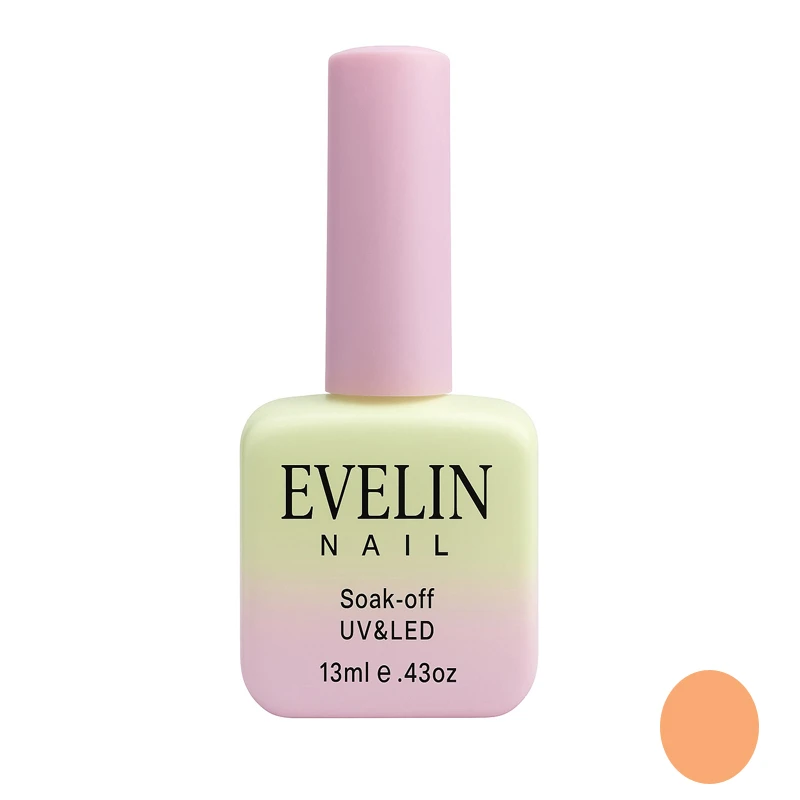 لاک ژل براق ناخن اولاین مدل 13M شماره 7 رنگ نارنجی روشن