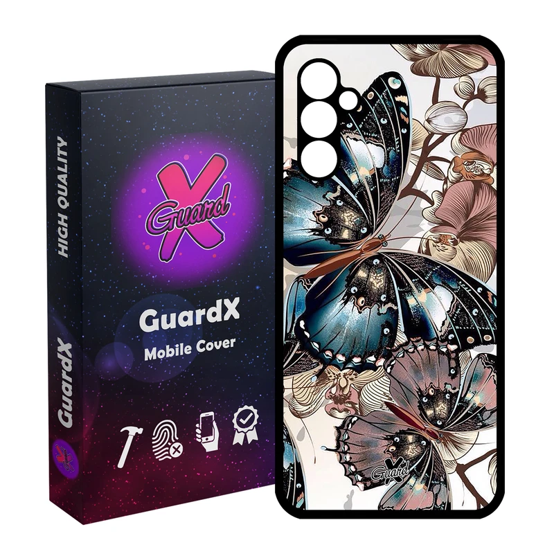 کاور گارد ایکس طرح پروانه مدل Glass10285 مناسب برای گوشی موبایل سامسونگ Galaxy A24/A24 4G/M34 5G