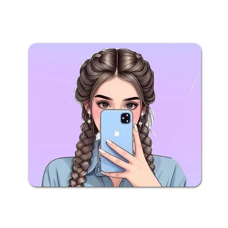ماوس پد پاد آفرین طرح دختر کد 428 سایز 19*24 سانتی متر
