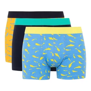 شورت پادار مردانه دفکتو مدل Fish-Air بسته 3 عددی