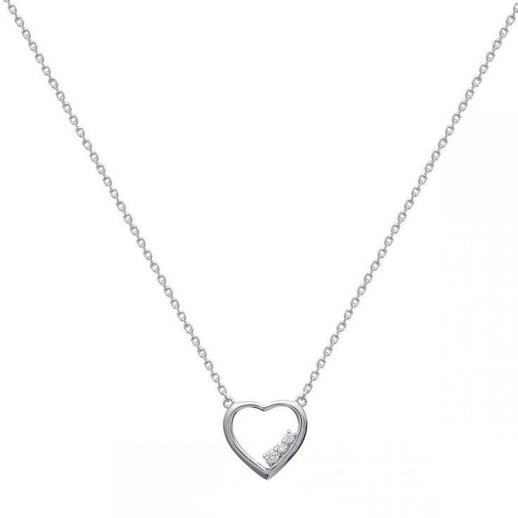 گردنبند نقره زنانه قیراط طرح قلب کد GH4186