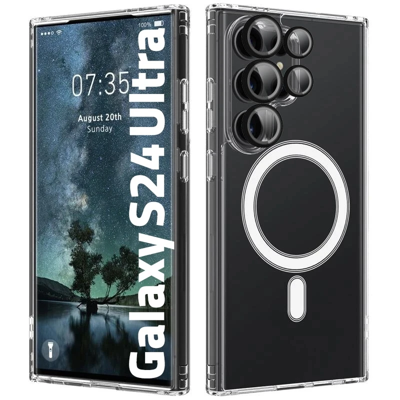 کاور پنتر مدل Full Protect-T مناسب برای گوشی موبایل سامسونگ Galaxy S24 Ultra به همراه محافظ لنز دوربین