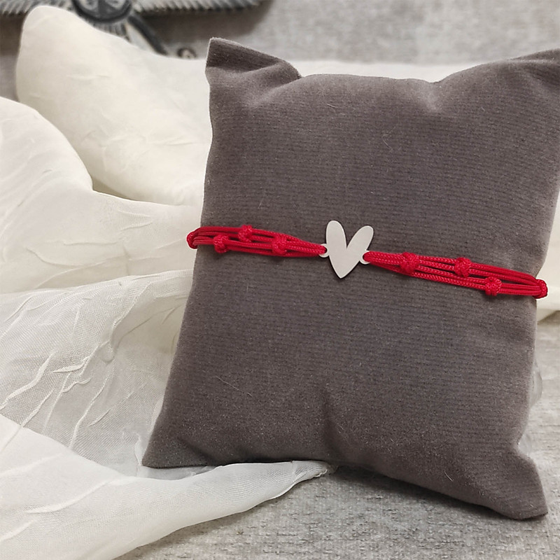 دستبند نقره مدل بافت قلبی دستبند نقره مدل بافت قلبی