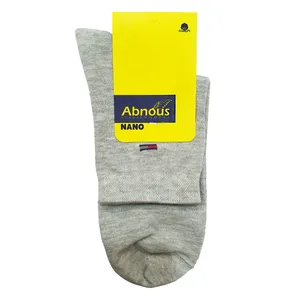 جوراب مدل نخ پنبه نانو رنگ طوسی