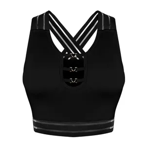 نیم تنه ورزشی زنانه مدل  کش توری کاپ دار کد 1557