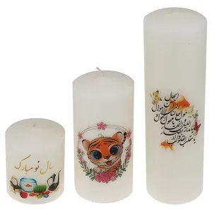 شمع مدل سال نو کدbk3 بسته 3عددی